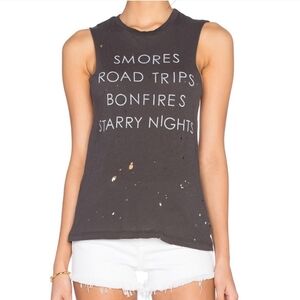 Daydreamer Starry Nights Distressed Graphic Muscle Tank